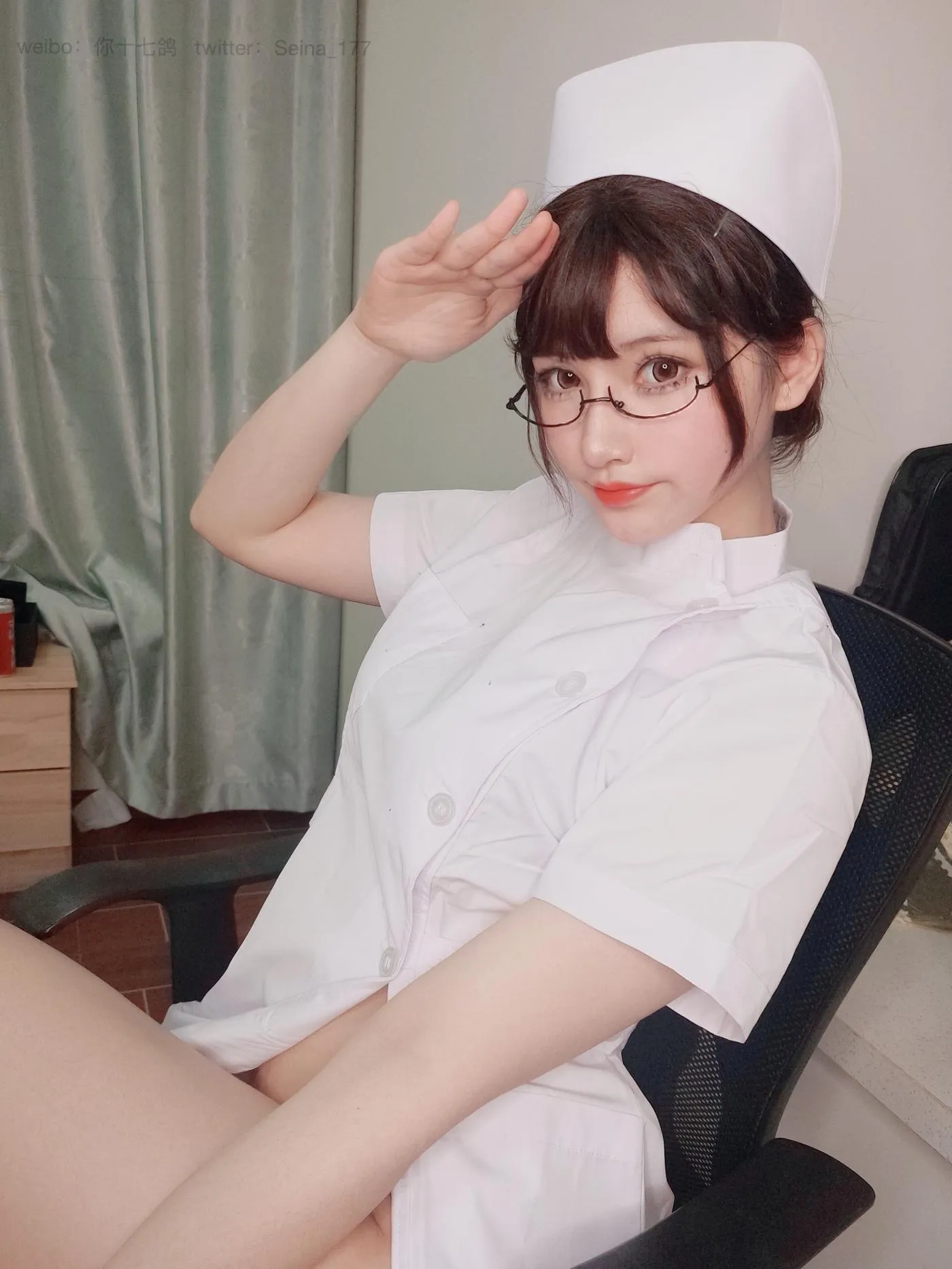 你十七鸽 – NO.03 白色护士-自拍档 [59P]插图2